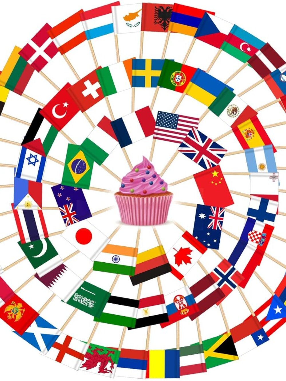 Country Flag Toothpicks Mini International Flags Picks